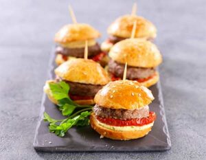 carne para hamburguesa mini