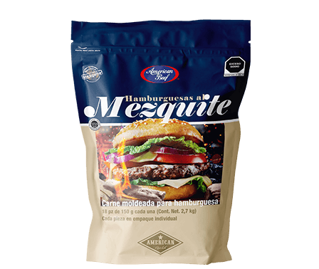Carne para Hamburguesa Mezquite. Disponible en Costco