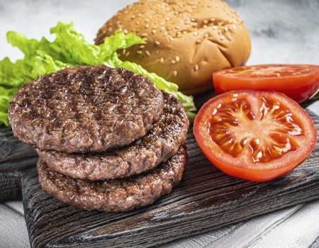 AB Fully Cooked hamburguesa 100% res especiada American Beef