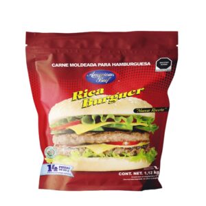 Carne para hamburguesa Rica Burger 14pzs 80g American Beef
